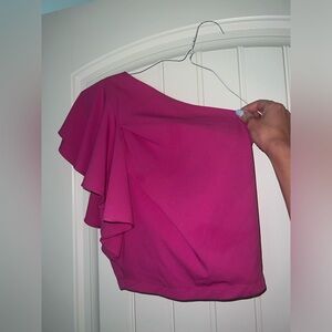 Pink one shoulder top